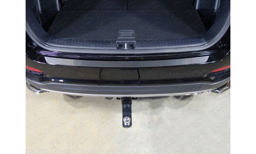 Накладка на задний бампер (лист шлифованный) код KIASORPR18-06 на Kia Sorento Prime (2018-) 