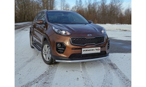 Защита передняя нижняя 60,3 мм код KIASPORT16-18 на KIA Sportage (2016-) 