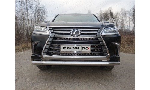 Защита передняя нижняя 76,1 мм код LEXLX450d15-12 на Lexus LX 570/450d (2015-) 