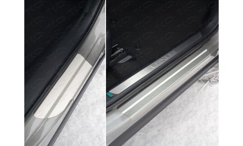 Накладки на пороги (лист шлифованный) 1мм код LEXNX20015T-25 на Lexus NX 200t (2015-2017) 