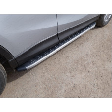 Пороги алюминиевые с пластиковой накладкой (карбон серые) 1720 мм код MAZCX515-16GR
