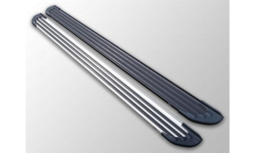 Пороги алюминиевые Slim Line Black 1720 мм код MAZCX515-41B на Mazda CX-5 (2015-2017) 