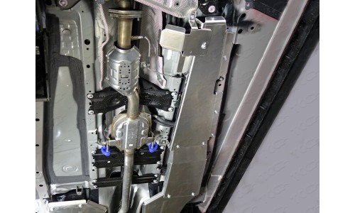 Защита топливопровода (алюминий) 4мм (компл 2шт) код ZKTCC00338 на Mazda CX-9 (2017-) 