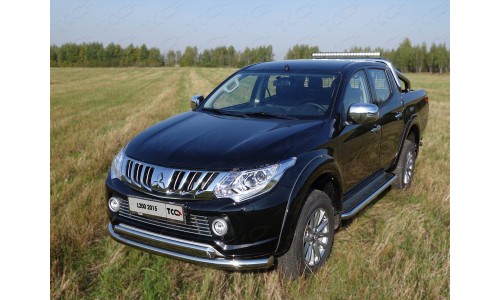 Защита кузова и заднего стекла 76,1 мм со светодиодной фарой код MITL20015-20 на Mitsubishi L200 (2015-2019) 
