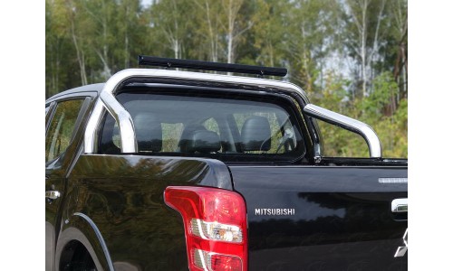 Защита кузова 76,1 мм со светодиодной фарой код MITL20015-19 на Mitsubishi L200 (2015-2019) 