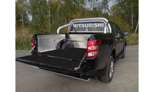 Защитный алюминиевый вкладыш в кузов автомобиля (без борта и дна) код MITL20015-43 на Mitsubishi L200 (2015-2019) 