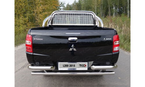 Защита кузова и заднего стекла 75х42 мм (без надписи) код MITL20015-48 на Mitsubishi L200 (2015-2019) 