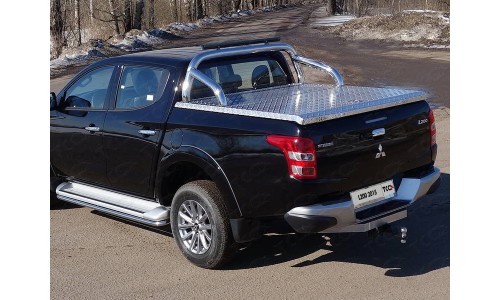 Защита кузова 76,1 мм (для крышки) со светодиодной фарой код MITL20015-34 на Mitsubishi L200 (2015-2019) 