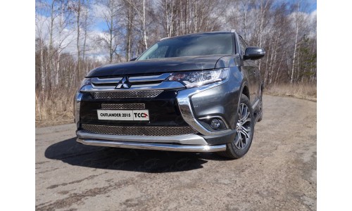 Защита передняя нижняя (длинная) 60,3 мм код MITOUT15-03 на Mitsubishi Outlander (2015-) 