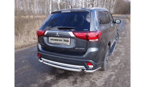 Защита задняя (уголки) 60,3 мм код MITOUT15-21 на Mitsubishi Outlander (2015-) 