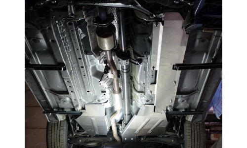 Защита топливопровода (алюминий) 4мм код ZKTCC00129 на Mitsubishi Outlander (2015-) 