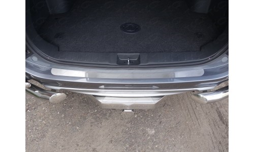 Накладка на задний бампер (лист шлифованный) код MITPASPOR16-06 на Mitsubishi Pajero Sport (2016-) 