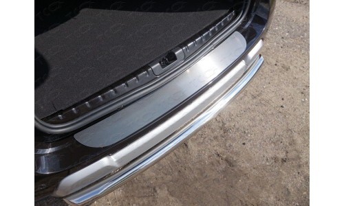 Накладка на задний бампер (лист шлифованный) код RENDUST15-23 на Renault Duster (2015-) 