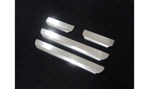 Накладки на пороги (лист зеркальный) код RENDUST15-18 на Renault Duster (2015-) 