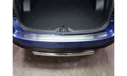 Накладка на задний бампер (лист зеркальный) код SUBFOR16-20 на Subaru Forester (2016-) 