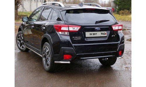 Защита задняя (уголки) 42,4 мм код SUBXV17-22 на Subaru XV (2017-) 