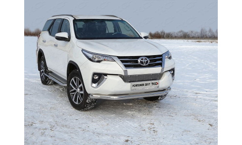 Защита передняя нижняя 76,1 мм код TOYFORT17-22 на Toyota Fortuner (2017-) 