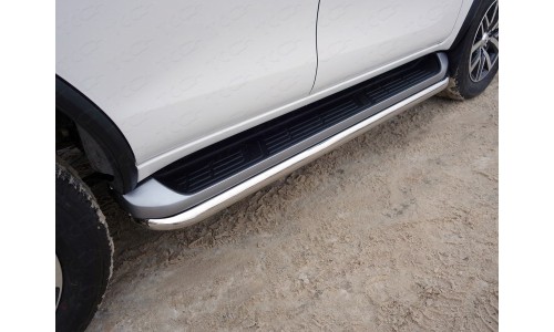 Защита порогов 60,3 мм код TOYFORT17-18 на Toyota Fortuner (2017-) 