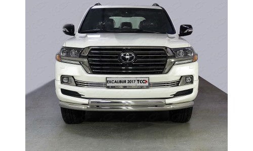 Защита передняя нижняя (двойная) 76,1/75 мм код TOYLC200EXCAL17-05 на Toyota Land Cruiser 200 (Executive,Excalibur) (2016-) 