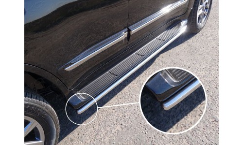 Защита порогов 42,4 мм код TOYLC200EXCAL17-06 на Toyota Land Cruiser 200 (Executive,Excalibur) (2016-) 