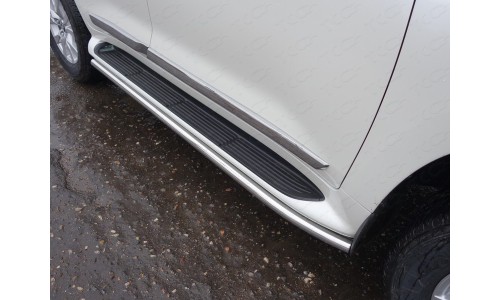 Защита порогов 50,8 мм код TOYLC200EXCAL17-07 на Toyota Land Cruiser 200 (Executive,Excalibur) (2016-) 