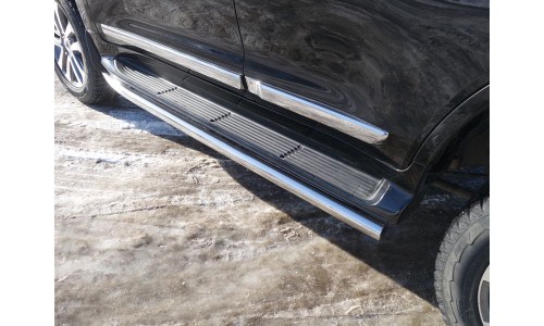 Защита порогов 60,3 мм код TOYLC200EX16-03 на Toyota Land Cruiser 200 (Executive,Excalibur) (2016-) 