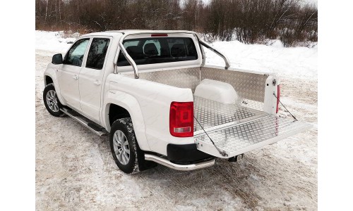 Защитный алюминиевый вкладыш в кузов автомобиля (комплект) код VWAMAR17-04 на Volkswagen Amarok (2016-) 