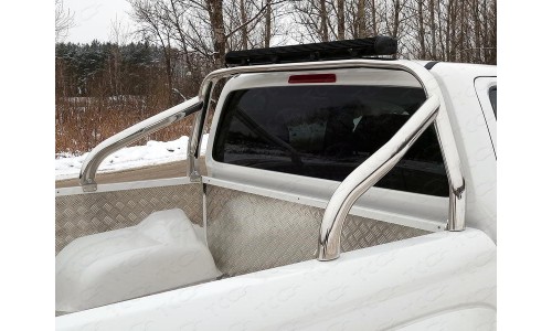 Защита кузова со светодиодной фарой 75х42 мм (на кузов) код VWAMAR17-23 на Volkswagen Amarok (2016-) 