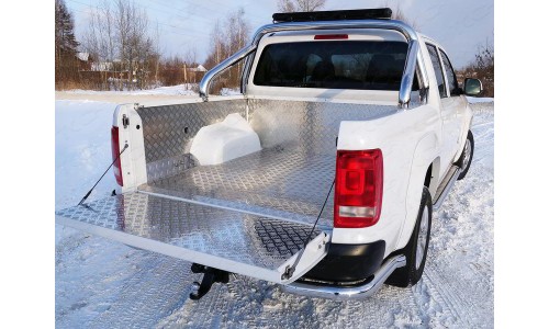 Защита кузова со светодиодной фарой 76,1 мм (на кузов) код VWAMAR17-15 на Volkswagen Amarok (2016-) 