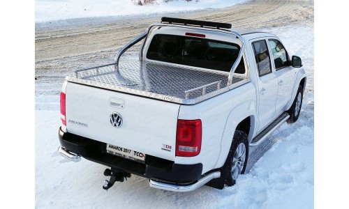 Защита кузова со светодиодной фарой 75х42 мм (на крышку) код VWAMAR17-19 на Volkswagen Amarok (2016-) 