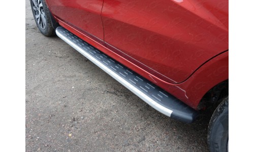 Пороги алюминиевые с пластиковой накладкой 1720 мм код LADXRAY16-21AL на Lada XRAY (2016-) 