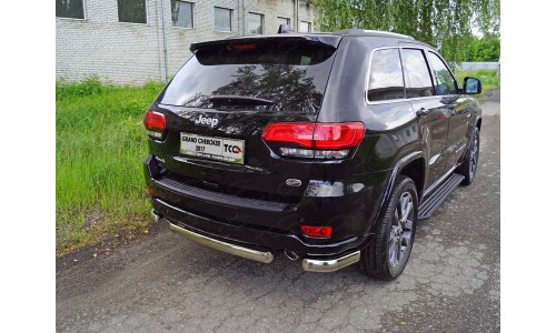 Защита задняя (центральная овальная) 75х42 мм код GRCHER17-25 на Jeep Grand Cherokee (2017-) 