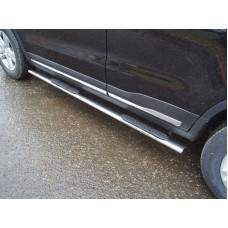 Пороги овальные с накладкой 75х42 мм код GEELEATL18-26