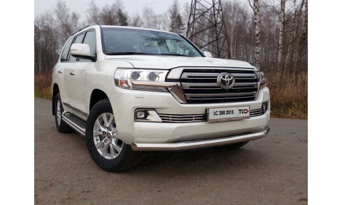 Защита передняя нижняя 76,1 мм код TOYLC20015-05 на Toyota Land Cruiser 200 (2015-2019) 