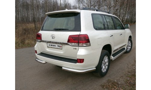 Защита задняя (уголки) 76,1 мм код TOYLC20015-15 на Toyota Land Cruiser 200 (2015-2019) 