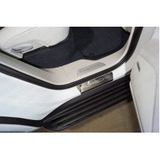 Накладки на пороги (лист зеркальный Porsche) PORSCAY18-05
